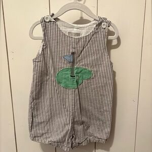 Lil cactus Gray Gingham jumper with Golf Design